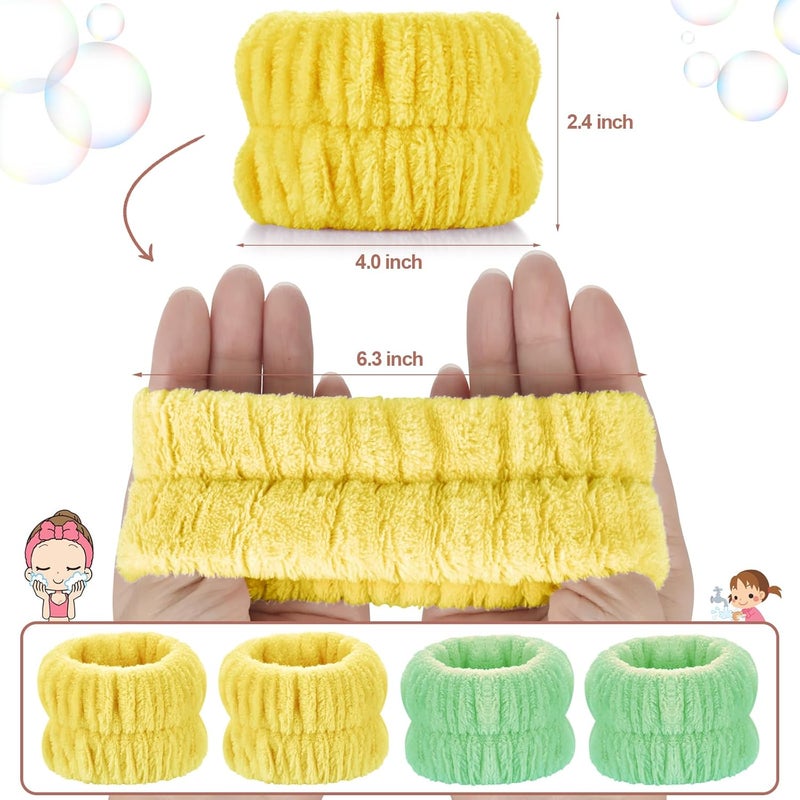 Darfukei Wrist Bands for Washing Face, 4pcs Spa Face Washing Wristbands, Microfiber Arm Wrist Towels, Absorbent Wash Wristbands for Woman Men, Prevent Water from Spilling Down Your Arms - Image 3